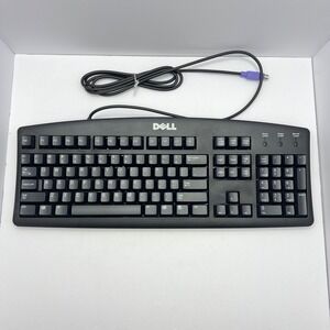 NEW in Box Dell Black PS/2 Wired Keyboard RT7D20 Mechanical Feel QWERTY 104 Key
